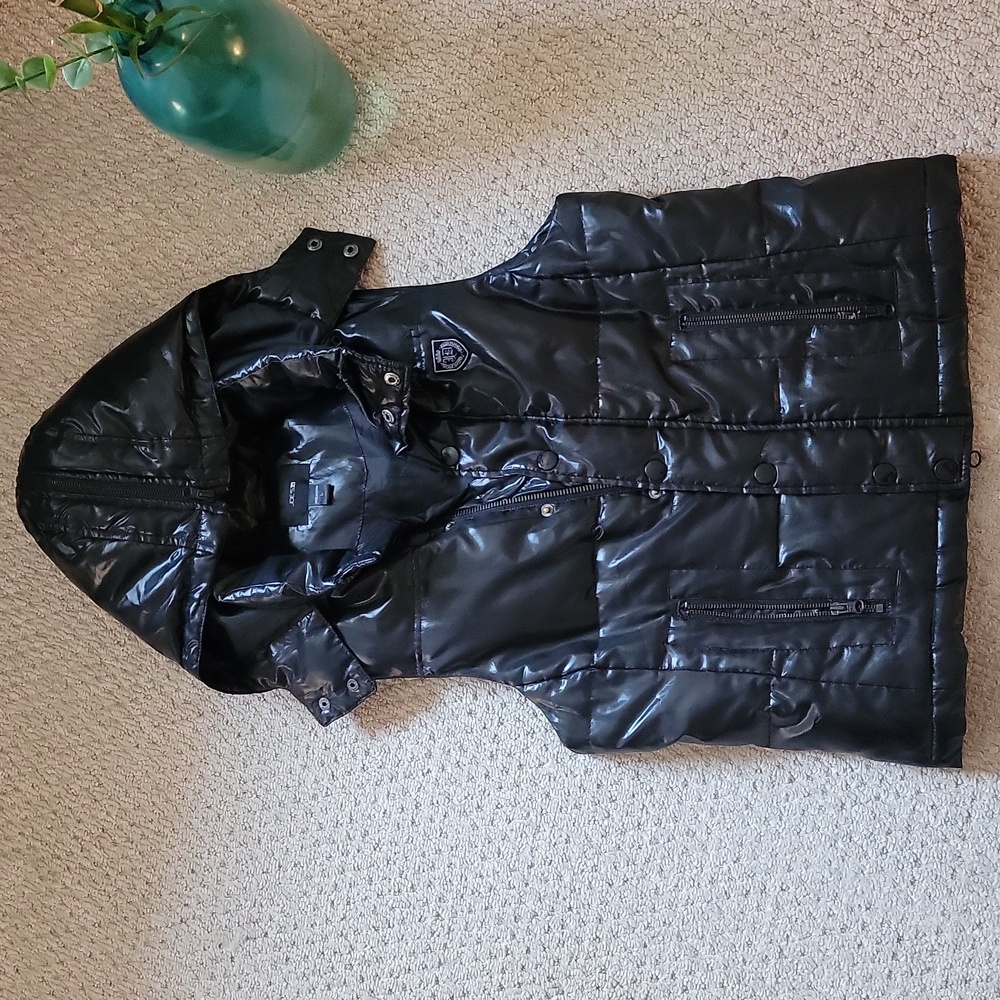 JOE'S BLACK ZIPPERED SLEEVELESS VEST